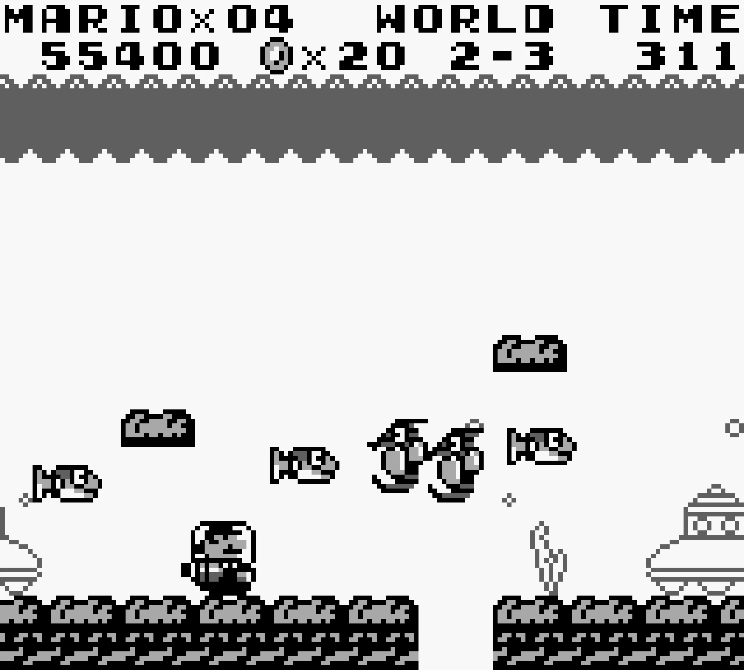Super Mario Land gameplay on Game Boy