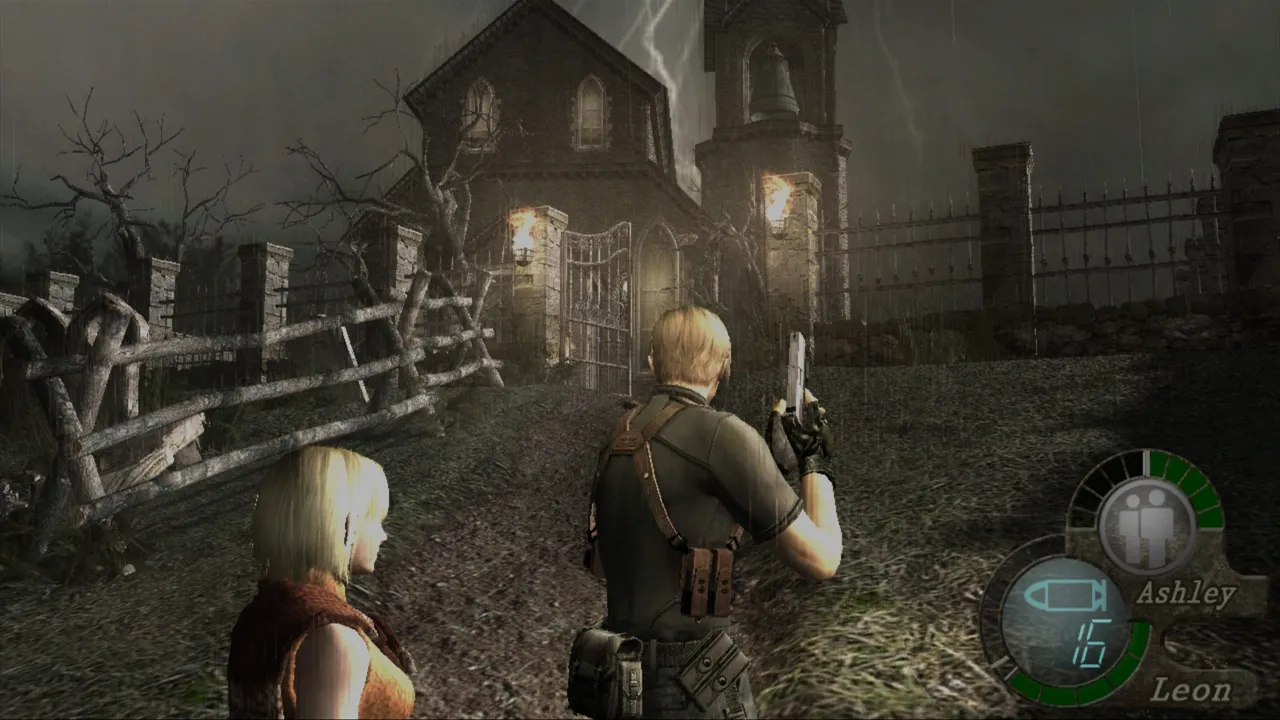 Resident Evil 4 gameplay on GameCube