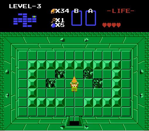 The Legend of Zelda gameplay on NES