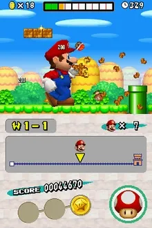 New Super Mario Bros. gameplay on Nintendo DS
