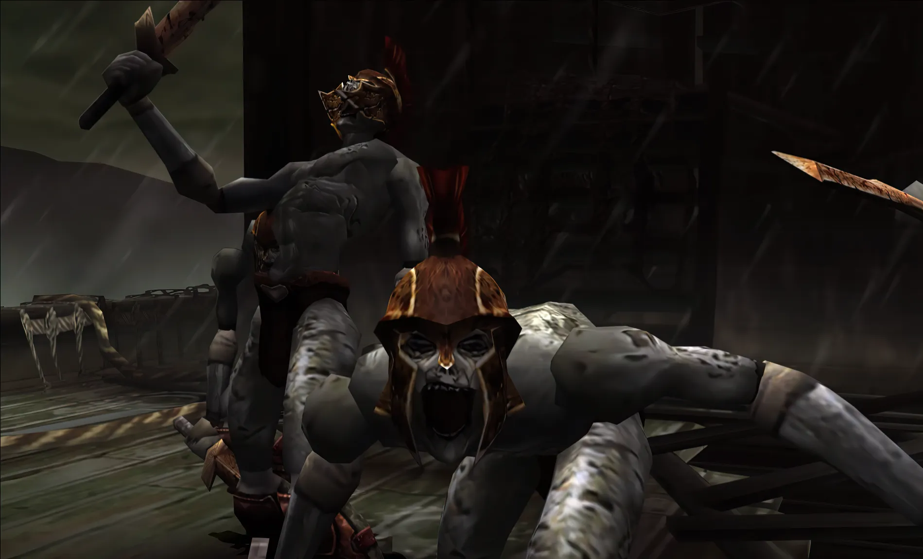 God of War gameplay on PlayStation 2