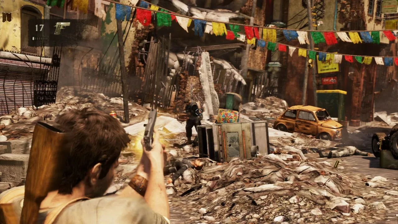Uncharted 2: Among Thieves gameplay on PlayStation 3