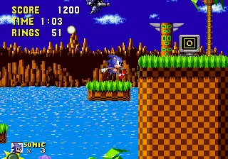 Sonic the Hedgehog gameplay on Sega Genesis