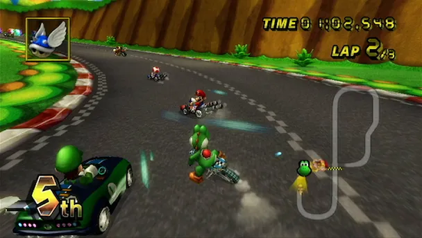 Mario Kart Wii gameplay on Wii