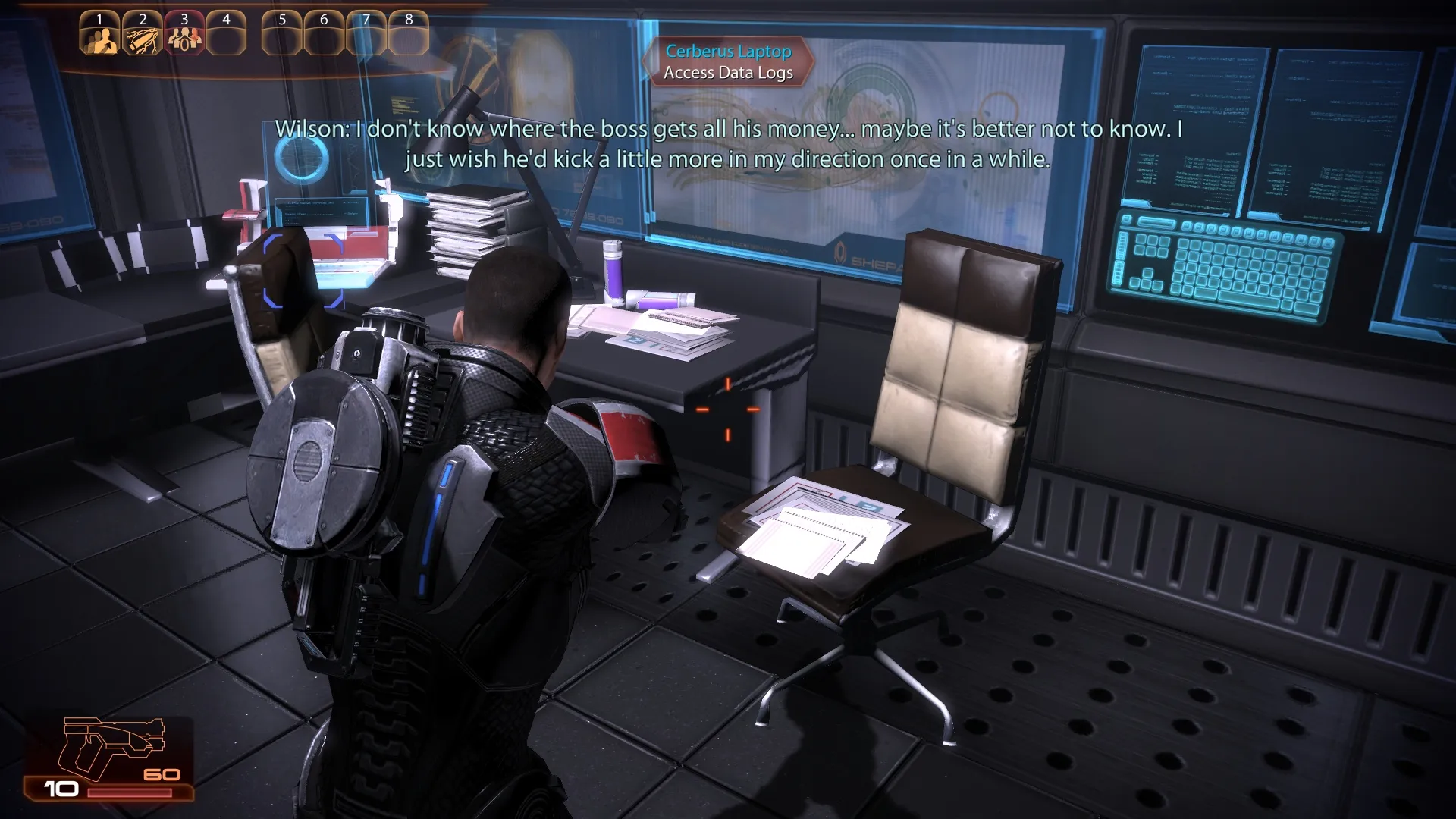Mass Effect 2 gameplay on Xbox 360
