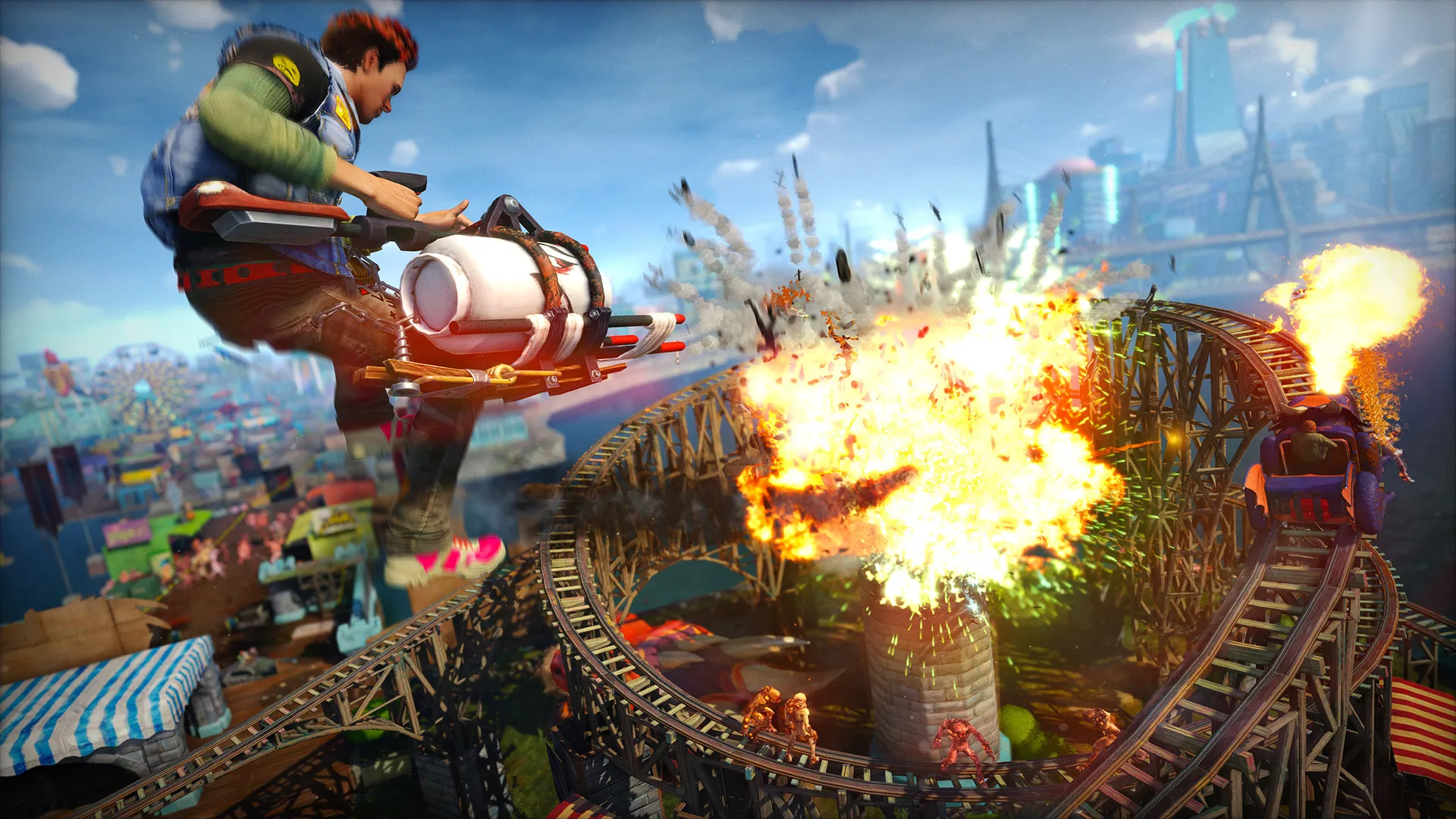 Sunset Overdrive gameplay on Xbox One